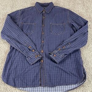 Robert Graham Shirt Mens Large Long Sleeve Office Check button Up F36